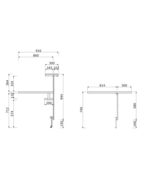 Comptoir d’accueil lumineux Valde - MDD