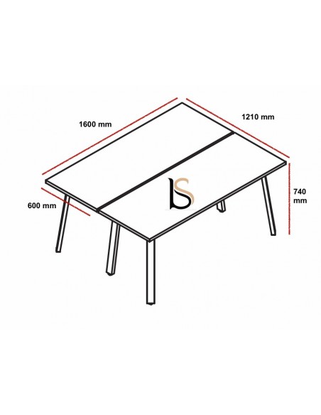 Bureau Bench 2 personnes Ogi A – MDD.