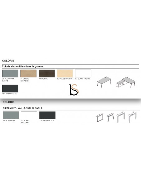 Bureau Bench 2 personnes Ogi A – MDD.