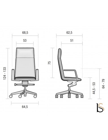 Fauteuil de Direction en cuir modèle Daphné – Offisit.