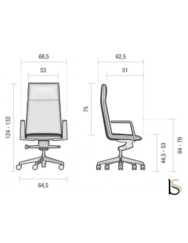 Fauteuil de Direction en cuir modèle Daphné – Offisit.