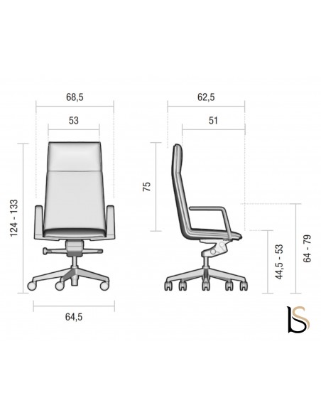 Fauteuil de Direction en cuir modèle Daphné – Offisit.