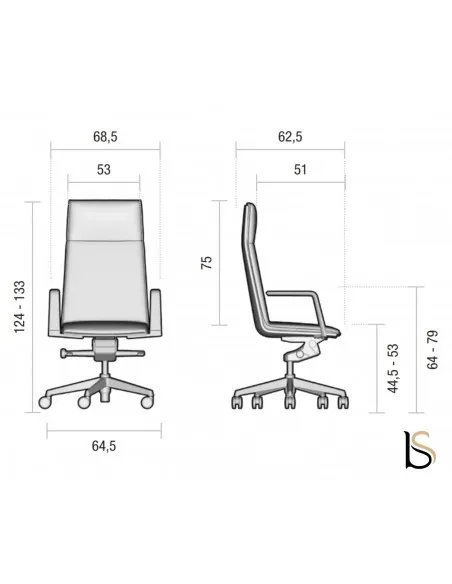 Fauteuil de Direction en cuir modèle Daphné – Offisit.