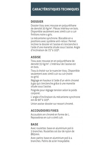 Fauteuil de direction Teos - Mobel Linea