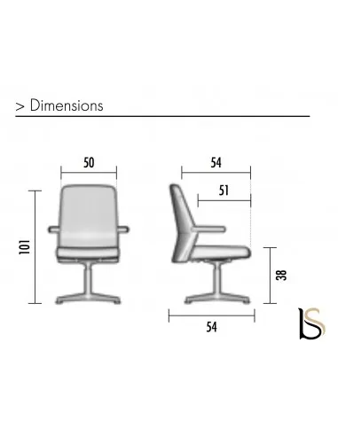 Fauteuil de réunion Atos - Mobel Linea