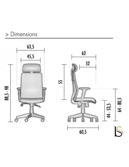 Fauteuil manager résille CHAD - Sitek