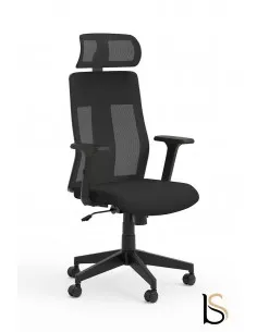 fauteuil-bureau-mobel-linea-ergonomique-noir-resille-appui-tete 2