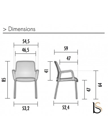Chaise visiteur Tema - Mobel Linea