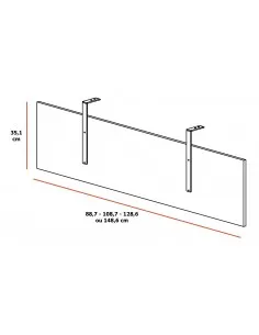 Voile de fond en bois pour bureau Quadrifoglio et Officity 2