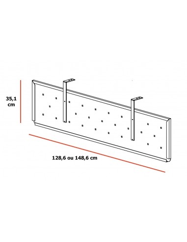 Voile de fond en métal pour bureaux Idea - Quadrifoglio