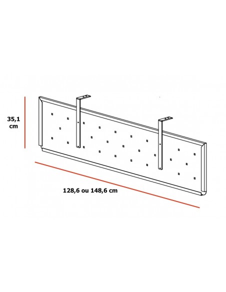 Voile de fond en métal pour bureaux Idea - Quadrifoglio