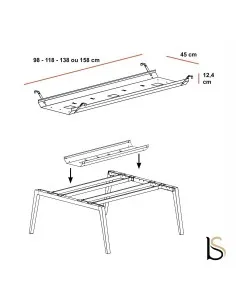 Goulotte gestion de câbles horizontale– Mobel Linea 2
