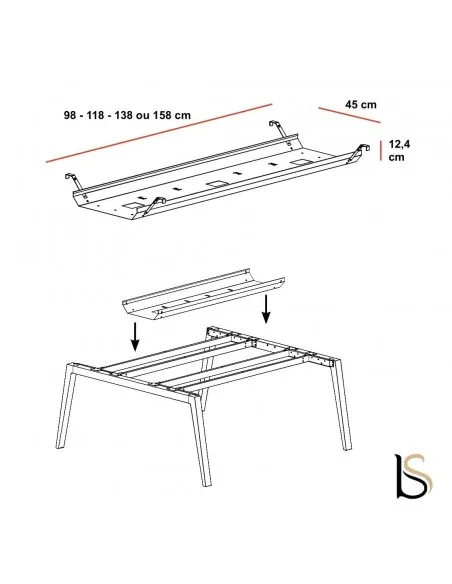 Goulotte gestion de câbles horizontale– Mobel Linea