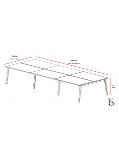 Bureau bench Born Wood – Mobel Linea 2