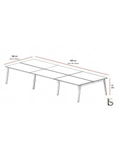 Bureau bench Born Wood – Mobel Linea 2