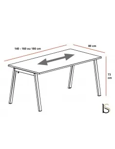 Bureau individuel Born– Mobel Linea 2
