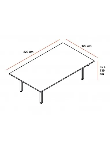 Table de réunion hauteur réglable électrique - MDD