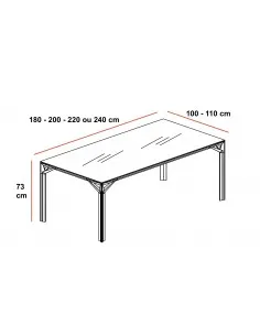 Bureau droit X8 avec plateau en verre blanc – Officity. 2