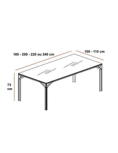 Bureau droit X8 avec plateau en verre blanc – Officity.