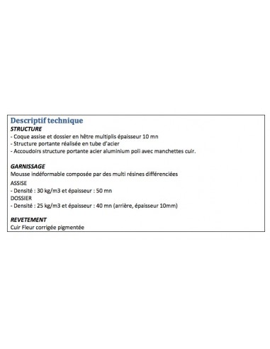 Fauteuil Président en cuir avec renfort lombaire modèle Stanley - Sitek