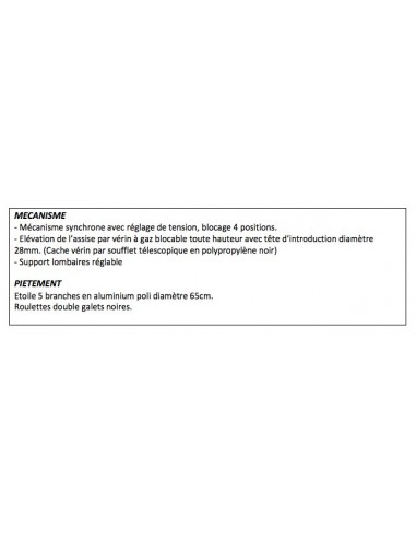 Fauteuil Président en cuir avec renfort lombaire modèle Stanley - Sitek