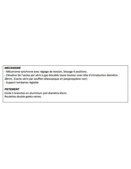 Fauteuil Président en cuir avec renfort lombaire modèle Stanley - Sitek