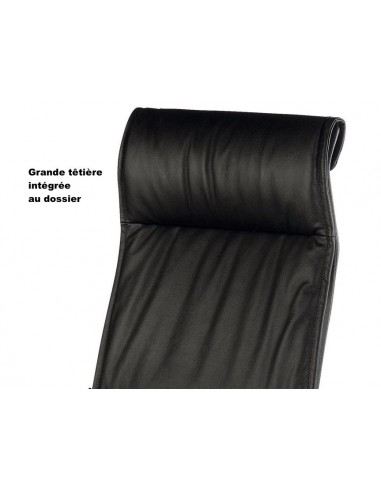 Fauteuil Président en cuir avec renfort lombaire modèle Stanley - Sitek