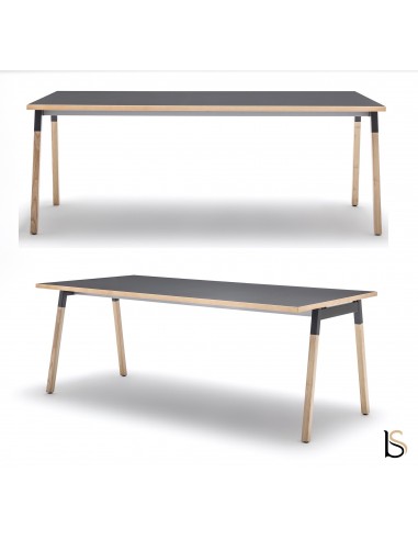 Table rectangulaire pieds en bois Ogi – MDD.