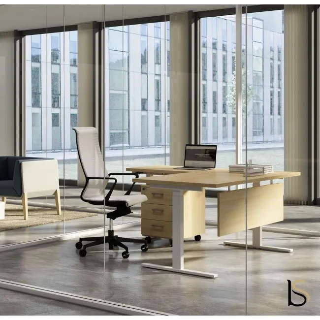 Bureau d’angle électrique réglable en hauteur – Quadrifoglio