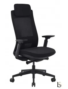 fauteuil-bureau-ergonomique-andrea-sitek-noir-dossier-maille-avec-tetiere 2