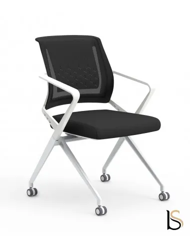 Chaise visiteurs avec assise pliante Plys – Mobel Linea