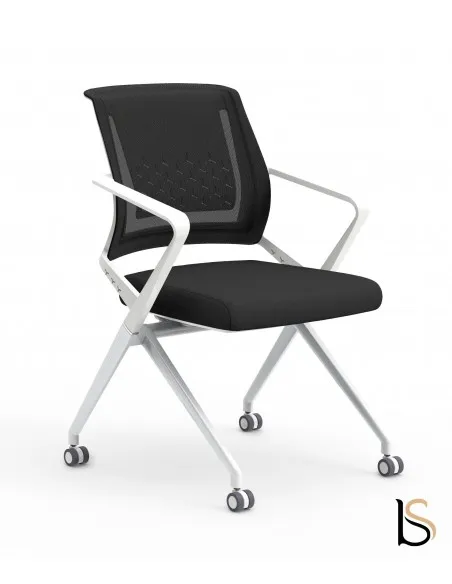 Chaise visiteurs avec assise pliante Plys – Mobel Linea