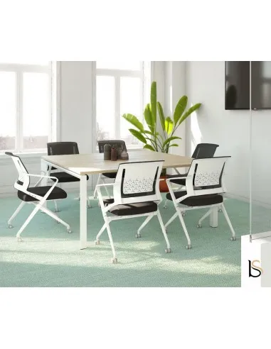 Chaise visiteurs avec assise pliante Plys – Mobel Linea