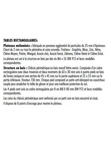 Table de collectivité avec pieds bois Nexos - Mobel Linea