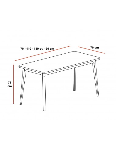 Table de collectivité avec pieds bois Nexos - Mobel Linea