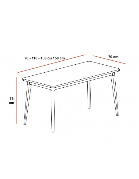 Table de collectivité avec pieds bois Nexos - Mobel Linea