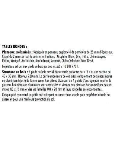 Table de collectivité ronde Nexos - Mobel Linea