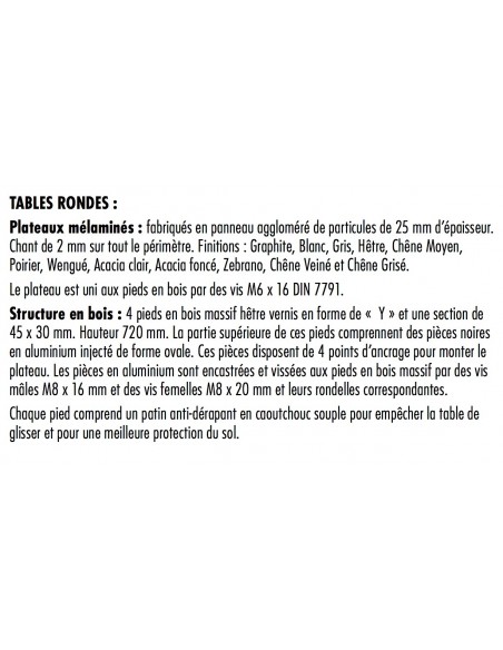 Table de collectivité ronde Nexos - Mobel Linea