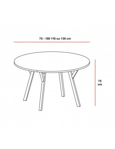 Table de collectivité ronde Nexos - Mobel Linea