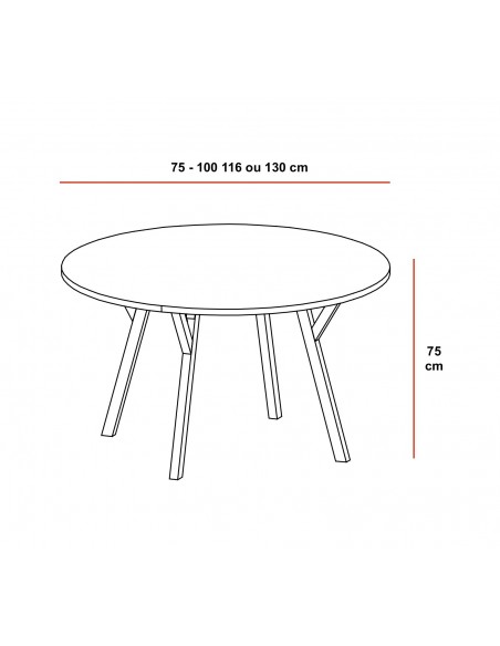 Table de collectivité ronde Nexos - Mobel Linea
