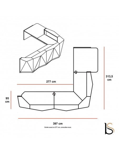 Grande banque d’accueil lumineuse Alpa - MDD