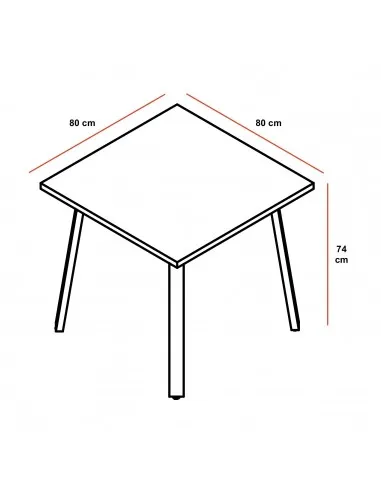 Petite table de réunion carrée Ogi – MDD.