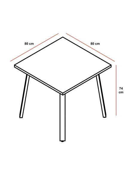 Petite table de réunion carrée Ogi – MDD.