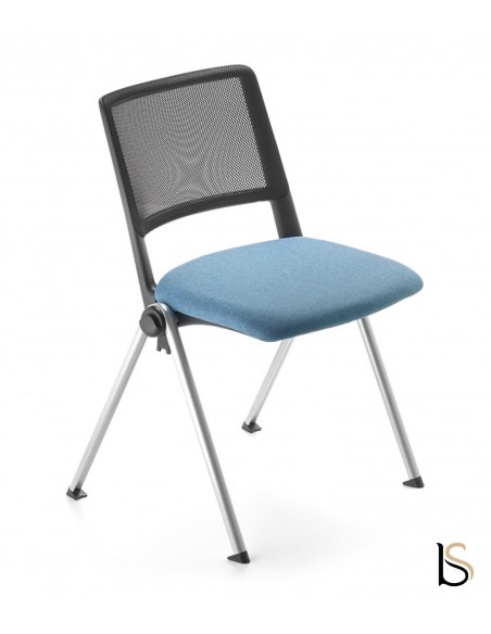 Chaise 4 pieds Smash dossier polypro noire - Sokoa