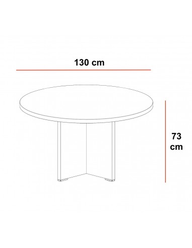 Dimensions de la table de réunion ronde TAK– Mobel Linea