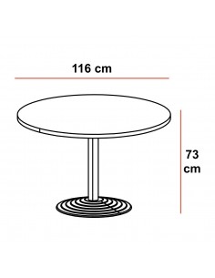 Table de réunion ronde 4 personnes 2