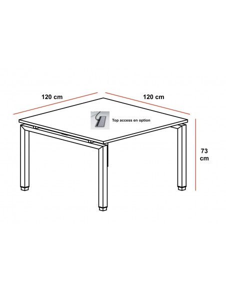 Table de réunion rectangulaire Fly – Mobel Linea