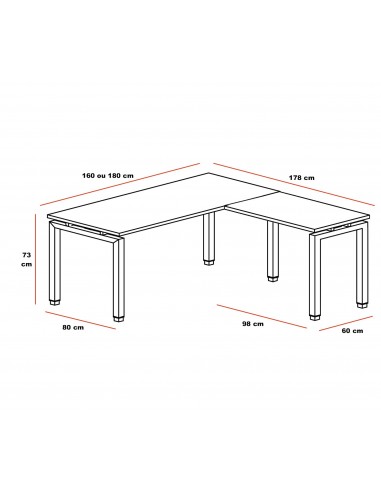 Bureau d’angle Quadra – Mobel Linea