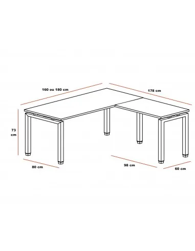 Bureau d’angle Quadra – Mobel Linea