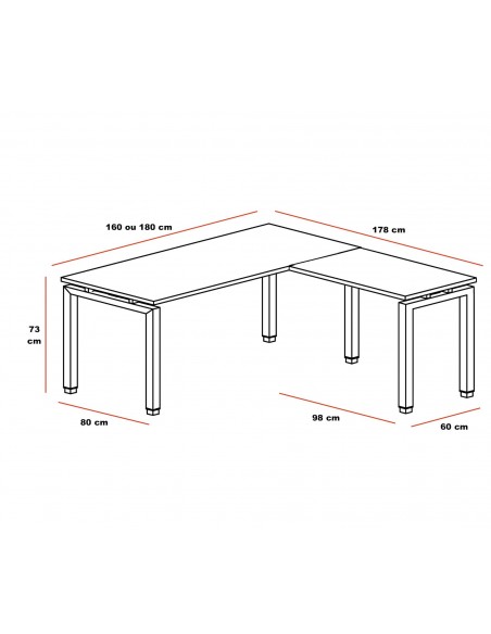 Bureau d’angle Quadra – Mobel Linea